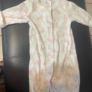 Adorable Pink Giraffe Baby button down Onesie